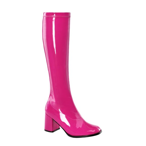 Barbiecore 70s Heeled Knee High Boots - Picture 3 of 5